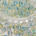 Blauwe en gele doorschijnende gelei glazen kralen voor DIY sieraden en armbanden maken - 8mm (50 stuks) / Blauw Geel Tweekleurig (01#)