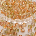 DIY glazen kralen met oranje en groene marmeren wervelingen voor sieraden maken - 8mm (50 stuks) / Oranje Groen Fantoom (04#)