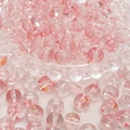 Roze doorschijnende glazen kralen met gouden glitters voor DIY sieraden maken - 8mm (50 stuks) / Roze Goud Glitter (08#)