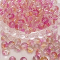 Roze en gele ronde glazen kralen voor het maken van handgemaakte DIY-sieraden - 8mm (50 stuks) / Roze Geel Gradiënt (20#)