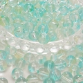 Lichtblauwe en heldere glazen ronde kralen voor DIY sieraden en armbanden maken - 8mm (50 stuks) / Oceaanblauw (19#)