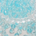 Lichtblauwe en heldere glazen ronde kralen voor DIY sieraden en armbanden maken - 8mm (50 stuks) / Blauw Wit Gradiënt (26#)
