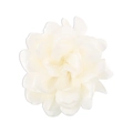 Vintage ivory fabric rose brooch handmade camellia flower pin accessory for women - White