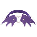Chaîne de jambe gothique violette en cuir avec ailes de démon et anneau cœur - Style Cœur Ailes de Chauve-souris (C0444)