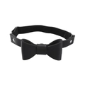 Chaîne de cuisse gothique en cuir noir avec nœud et clous sur bande élastique - Style Rivet Décor Nœud Papillon (C0258)
