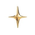 Spilla in acciaio inossidabile dorato lucido con design minimalista a stella a quattro punte - Oro