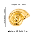 Spilla a conchiglia dorata in acciaio inossidabile stile spiaggia con misura 5,2 cm - Oro