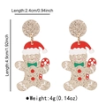 Christmas gingerbread man acetate earrings showing dimensions 4.9cm length and 2.4cm width - Christmas Gingerbread Man