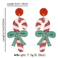Vue détaillée des boucles d'oreilles sucre d'orge avec dimensions et poids - Sucre d'orge