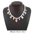 Specifiche dettagliate della taglia per collana di perle con ciondoli in smalto colorato - Stile Perla Fragola Colorata (N12903)