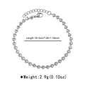 Pulsera de cadena de corazón de acero inoxidable plateado con cierre de langosta, 18+3cm - Cadena de Eslabones de Corazón / Plateado