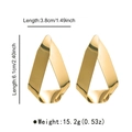 Especificaciones de tamaño para pendientes geométricos dorados con altura 6,1 cm - Triángulo de Lágrima