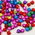 Colorful metal bells with top hanging loops for DIY crafts and Christmas decorations - 100pcs Pack / Multi-color