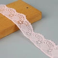 Feine 4 cm breite rosa Spitze ohne Stretch mit Blumenmuster für DIY-Nähprojekte und Deko - 4cm Breite, 5 Yards/Packung / Koreanisches Rosa
