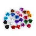 DIY colorful aluminum 3D rose flower jewelry charms for bracelets and craft making - Random Mixed Colors