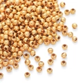 Gepolijste goudkleurige ijzeren ronde kralen voor DIY oorbellen en sieraden maken - KC Goud