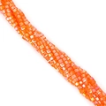 6mm quadratische facettierte Glaskristallperlen in Orange für DIY-Schmuckherstellung - 6mm Ca. 50 Stück/Packung / Light Orange AB Color