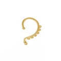 Goldenes Legierungs-Ohrhaken-Zubehör mit sechs Schlaufen für DIY-Haarnadeln - 6-Loch-Anhänger / 2 Stück/Set / Gold