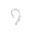 Silberner Ohrhaken aus Metall mit vier Hängeschlaufen für DIY-Haarschmuck Zubehör - 5-Loch-Anhänger / 2 Stück/Set / Silber