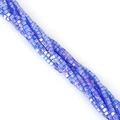 Blaue AB Kristallglasperlen 6mm Quadratische Form mit schillerndem Finish für DIY - 8mm (Ca. 20 Stück/Packung) / Mittelblau AB