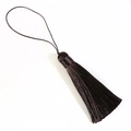 Classic dark coffee brown silk tassel pendant with hanging loop for DIY bookmark decor - Dark Coffee
