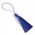 Royal blue handmade decorative tassel with silky threads for DIY crafts and ornaments - Sapphire Blue
