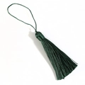 DIY dark green silk tassel for bookmarks and fans with long hanging rope decoration - Dark Green