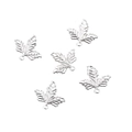 Detailed view of silver hollow maple leaf charms with intricate veins for DIY jewelry - 10 Pieces/Pack (25x23mm) / Silver