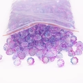 DIY purple and blue gradient flower beads in bulk packaging for jewelry making - 10 Pieces Pack / Gradient Blue-Purple