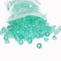 Mint green translucent lotus flower beads for DIY jewelry and hair accessories - 10 Pieces Pack / Gradient Blue Green