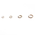 Set di quattro anelli spaccati in ferro dorato in varie misure per gioielli fai da te - 5mm (500 Pezzi/Confezione) / Oro KC
