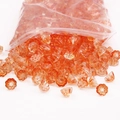 Orange petal-shaped glass beads for DIY jewelry making in a transparent bag - 10 Pieces Pack / Gradient Orange