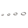 Anelli doppi argentati lucidi in quattro misure per gioielli fai-da-te e portachiavi - 5mm (500 Pezzi/Confezione) / Oro bianco