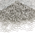 Silberne Doppel-Spaltringe aus Eisen für DIY-Schmuckherstellung und Schlüsselanhänger - 6mm (500 Stück/Packung) / Silber
