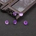 Translucent purple glass lotus flower beads for handmade DIY jewelry crafting - 10 Pieces Pack / Gradient Purple