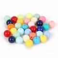 Cuentas redondas de acrílico de 6-10mm con brillo para creación de joyas y manualidades DIY - Paquete de 200 (6mm) / Colores Mezclados al Azar