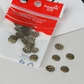 Vintage bronze hollow flower bead caps for DIY jewelry making and earring accessories - 9MM (3g/Pack Approx 30 Pieces) / Antique Bronze