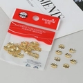 Golden flower hollow bead caps for DIY jewelry making earrings and bracelets - 7MM (3g/Pack Approx 50 Pieces) / Gold