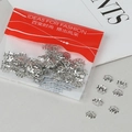 Silver petal bead caps for DIY jewelry making in a transparent bulk package - 6MM (3g/Pack Approx 100 Pieces) / Silver