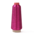 Fil à broder métallique fuchsia brillant pour projets de couture et de broderie DIY - Rose rouge