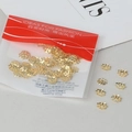 Polished gold flower bead caps for DIY jewelry making earrings and bracelets - 6MM (3g/Pack Approx 100 Pieces) / Gold