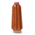 Fil à broder métallique couleur cuivre, fil scintillant orange pour couture et DIY - Cuivre