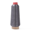 Fil à broderie métallique gris foncé sur bobine conique pour couture à la main - Gris