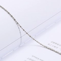Chaîne en métal argenté à perles et tubes style bambou pour création de bijoux DIY - Blanc K (Ratio 1:1)