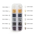 DIY jewelry making kit featuring multicolor open jump rings and lobster clasps in a 12-grid box - 12 Grids 6 Colors Jump Rings and Lobster Clasps