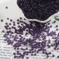 Dunkelviolette 2-3mm transluzente Glasperlen für DIY-Schmuck und Stickarbeiten - Dunkellila