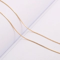 Catena a serpente in rame dorato lucido per gioielli fai da te e accessori con nappe - 0.8mm 1m/Confezione / Oro KC