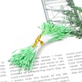 Green handmade artificial flower stamen bundle for DIY floral crafts and accessories - Pearlescent Flower Stamens / 1mm x 60mm (90 Pcs/Pack) / Light Green