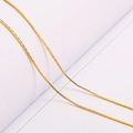 Fine catena serpente dorata in rame per gioielli fai-da-te e forcine con nappe - 0.8mm 1m/Confezione / Oro