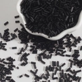 DIY black glass bugle beads for handmade jewelry design and embroidery accessories - Size 3 Bugle 2x7mm / Black